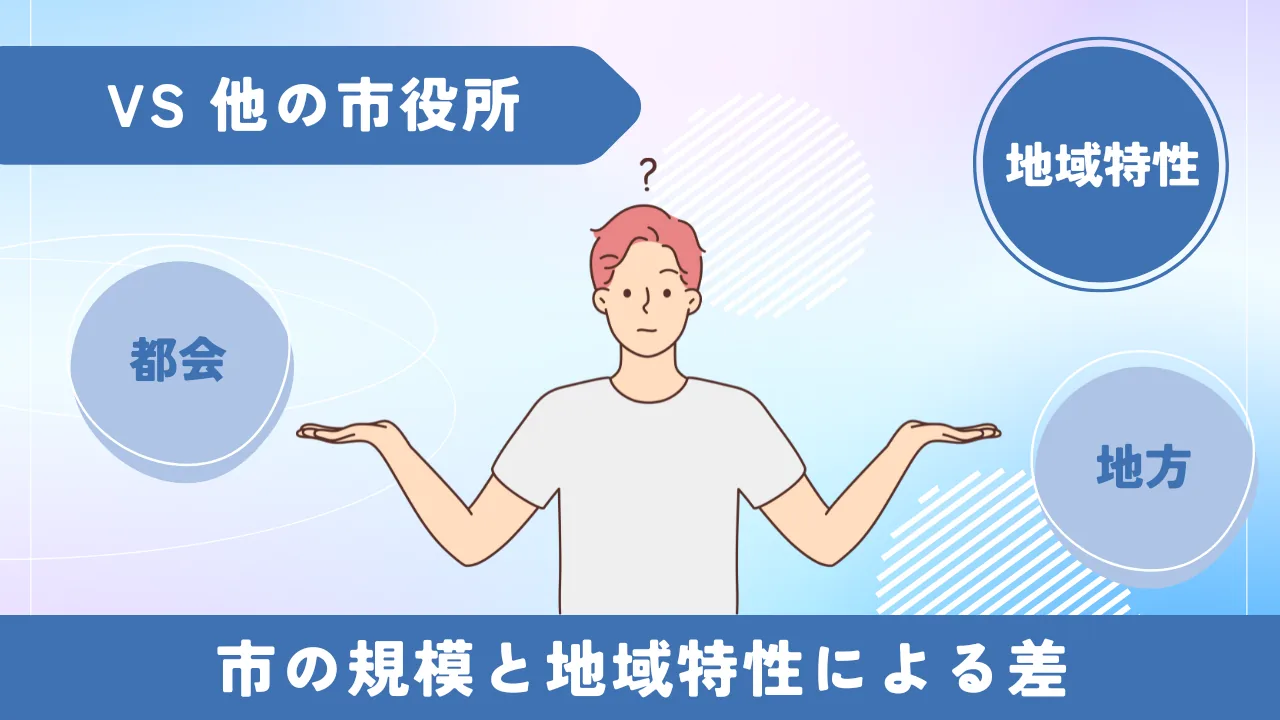 規模と地域特性による休暇の差の図解（ブラック市役所 休暇）