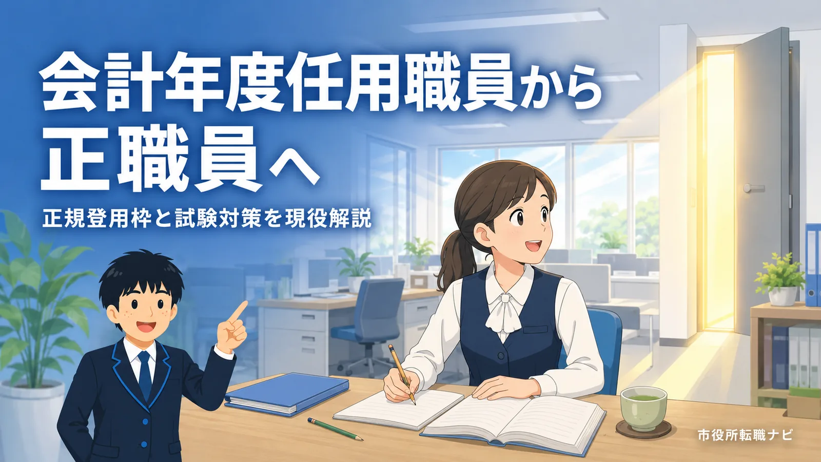 会計年度任用職員から正職員へ|正規登用枠と試験対策を現役解説