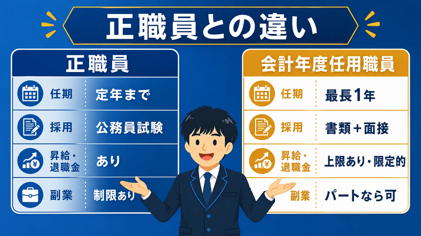 正職員との違い5つ(会計年度任用職員/給料・正職員 違い・やめとけ・つなぎ)
