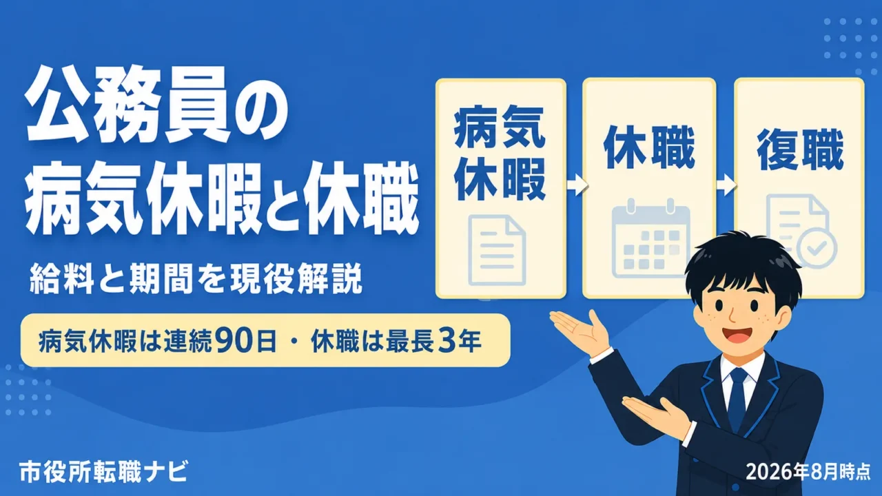 公務員の病気休暇と休職｜給料・期間を現役解説（公務員 病気休暇／公務員 休職）