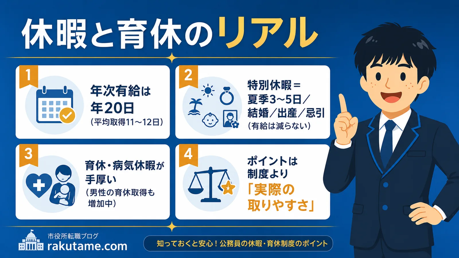 休暇と育休のリアル（市役所 福利厚生／公務員 福利厚生）