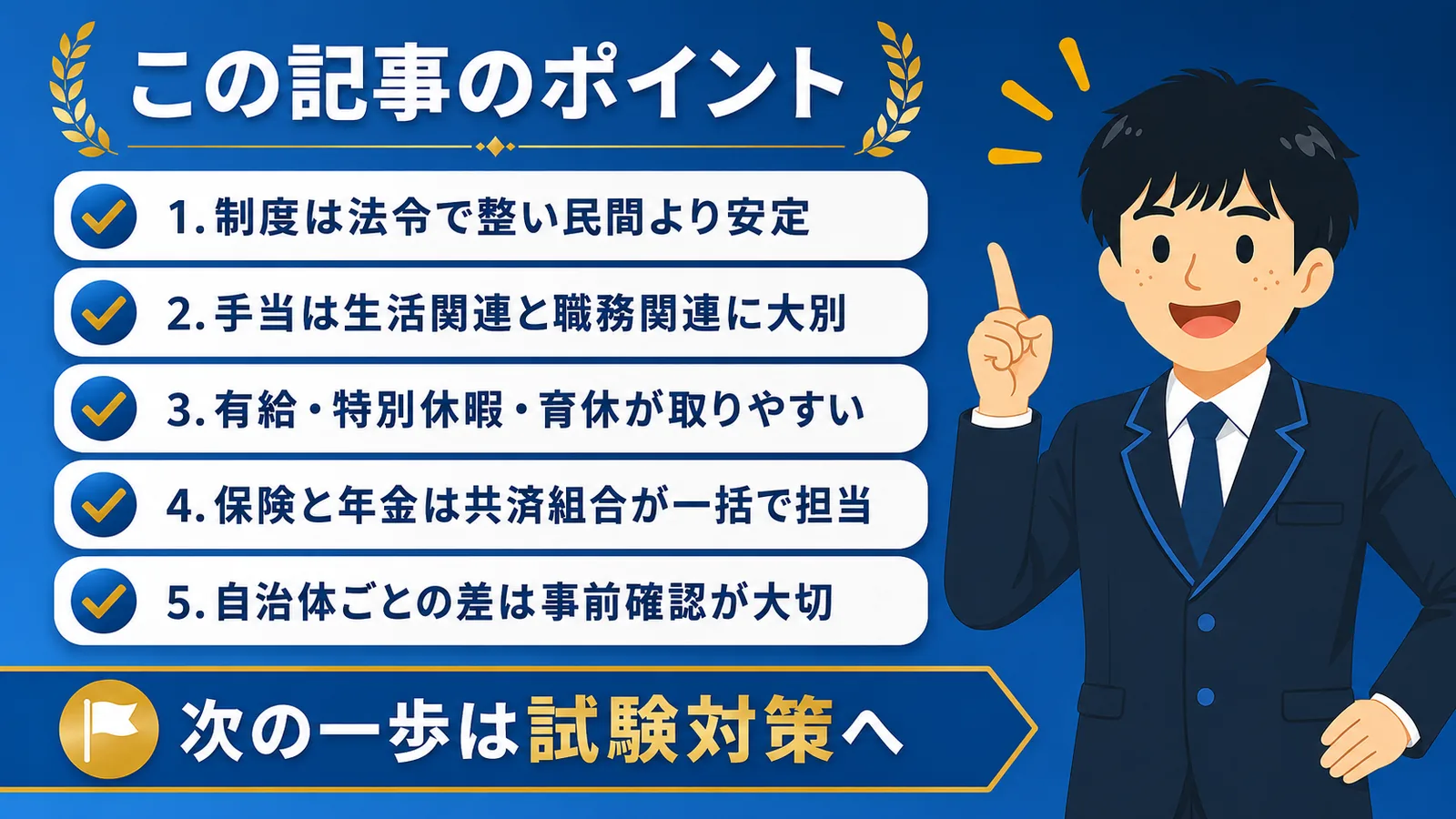 【まとめ】市役所福利厚生の要点（市役所 福利厚生／公務員 福利厚生）