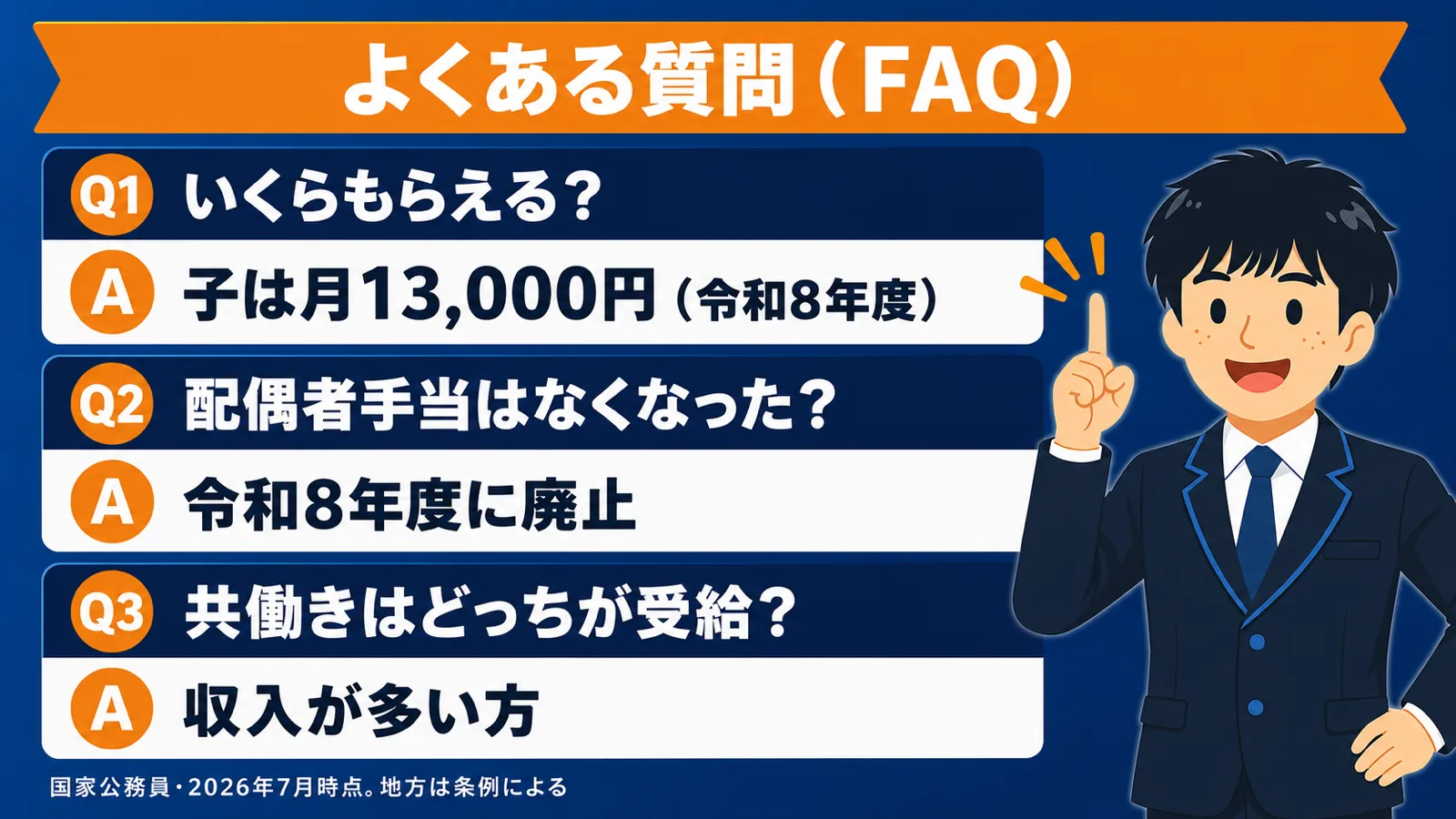 よくある質問(公務員 扶養手当/扶養手当 金額/公務員 扶養手当 配偶者/地方公務員 扶養手当 廃止 いつから)