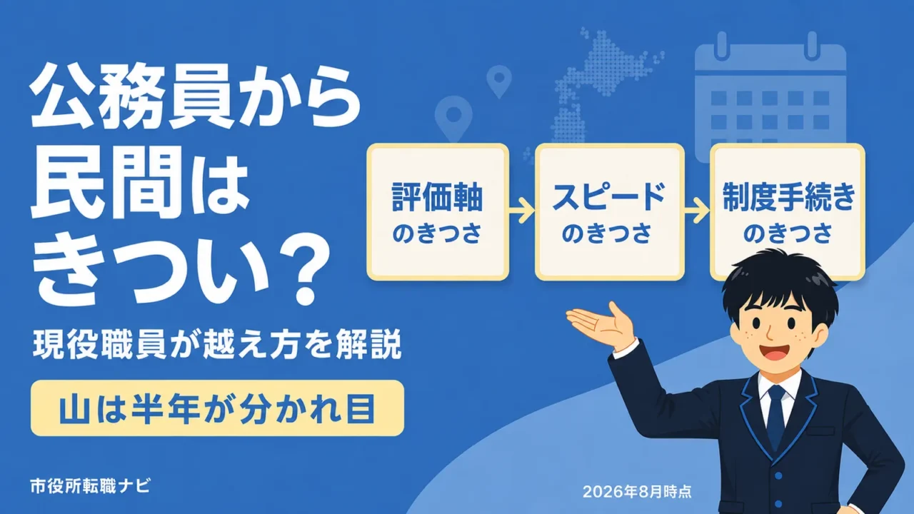 公務員から民間への転職はきつい？後悔しない準備