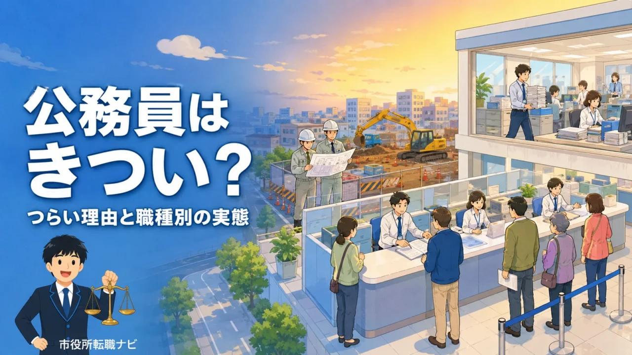 公務員はきつい？つらい理由と職種別の実態を現役解説