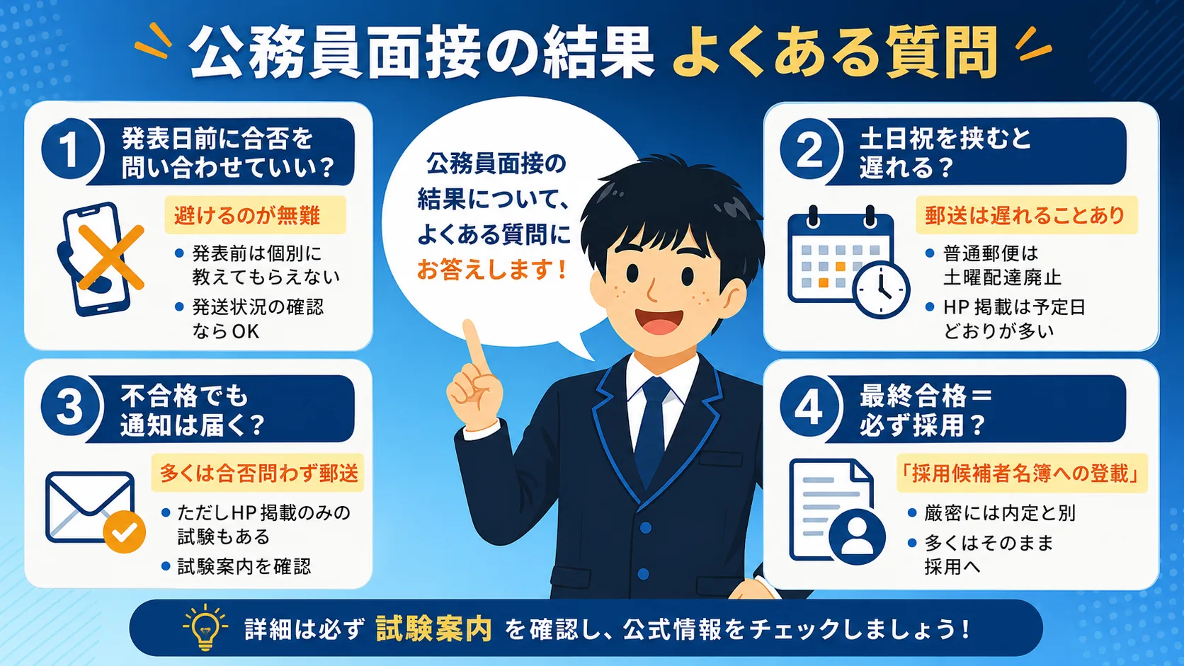 よくある質問(公務員 面接 結果 いつ)