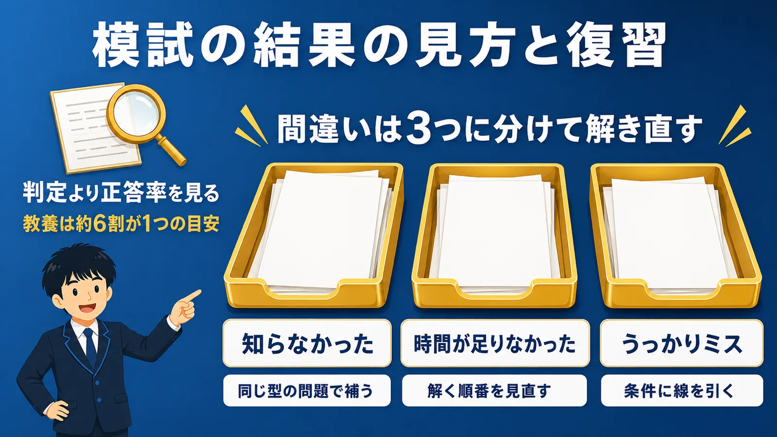 模試の結果の見方と復習|公務員 模試 どこがいい