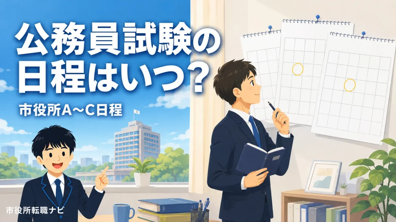 公務員試験の日程はいつ？市役所A〜C日程と社会人の逆算