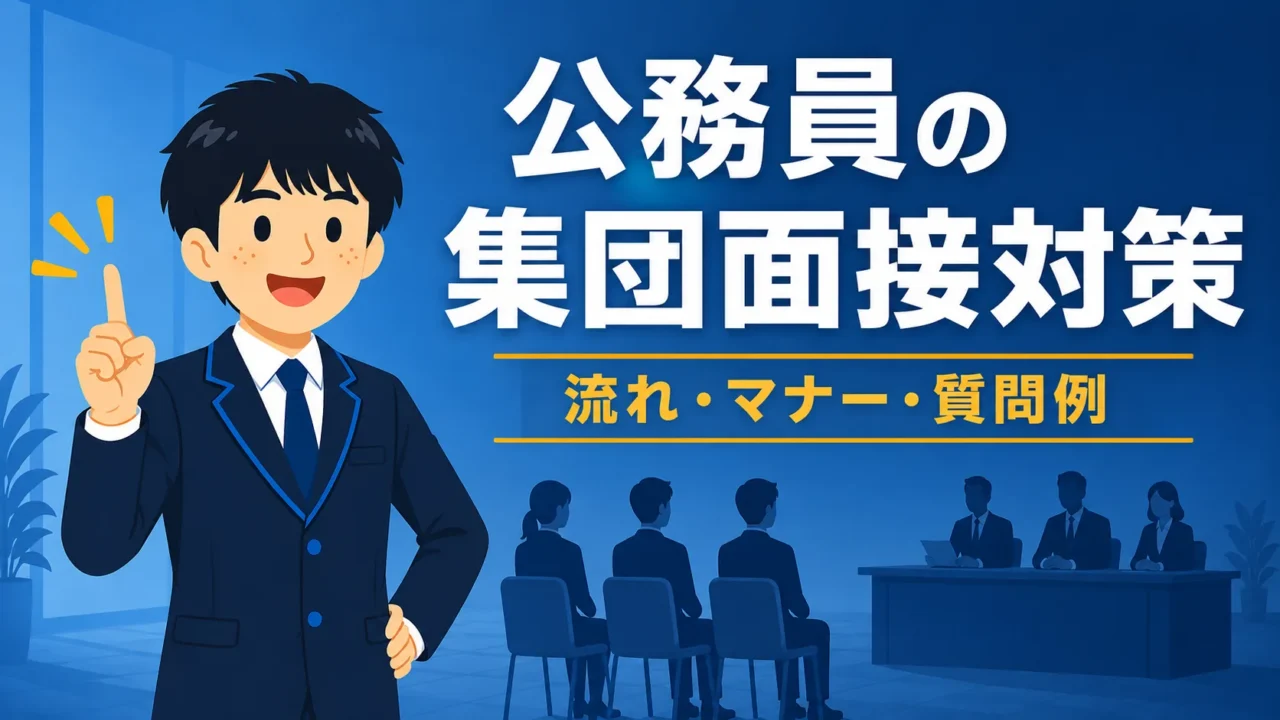 公務員の集団面接対策｜流れ・マナー・質問例を現役職員が解説（公務員 集団面接／流れ・マナー・質問例・落ちる）