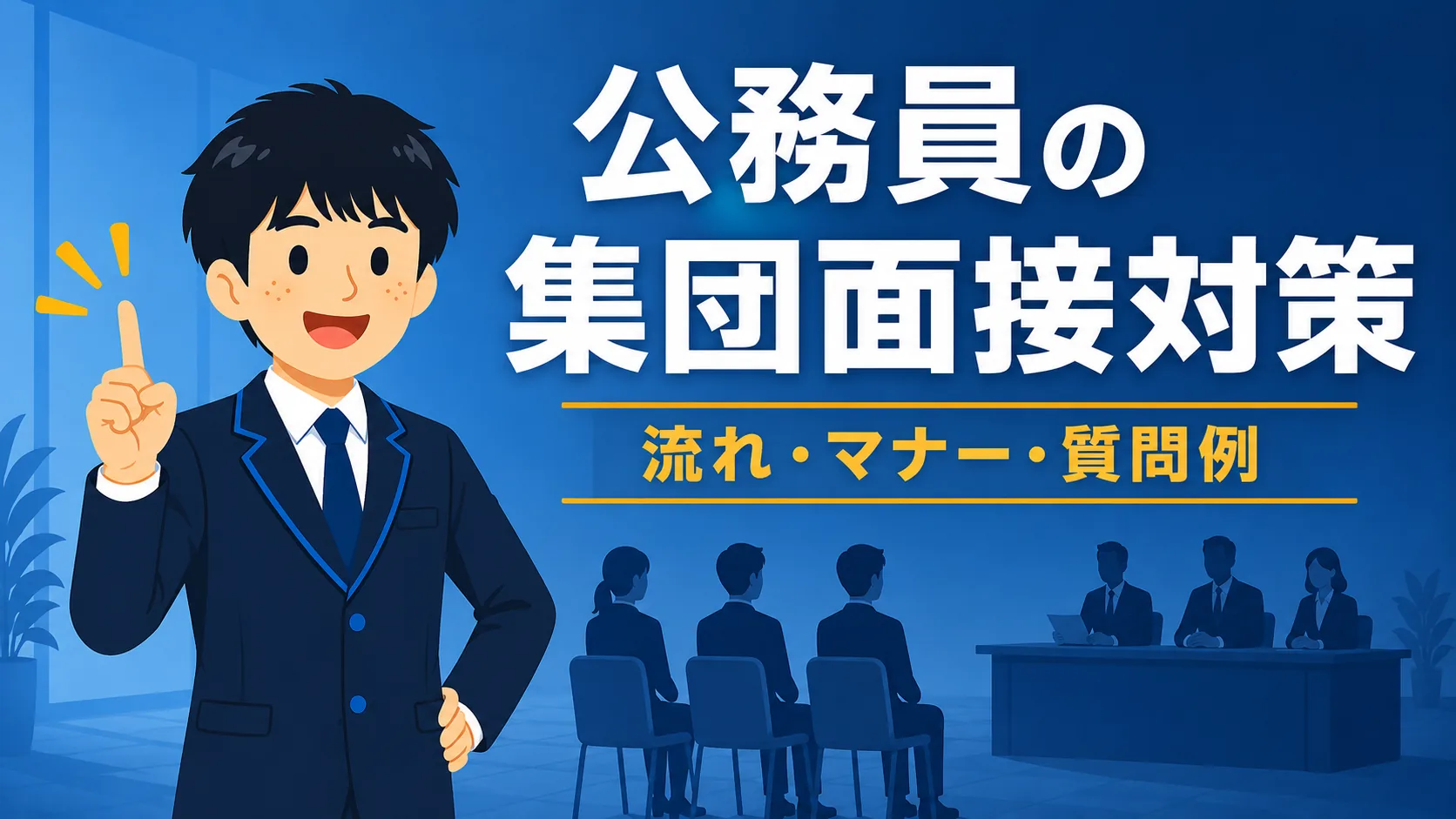 公務員の集団面接対策｜流れ・マナー・質問例を現役職員が解説（公務員 集団面接／流れ・マナー・質問例・落ちる）