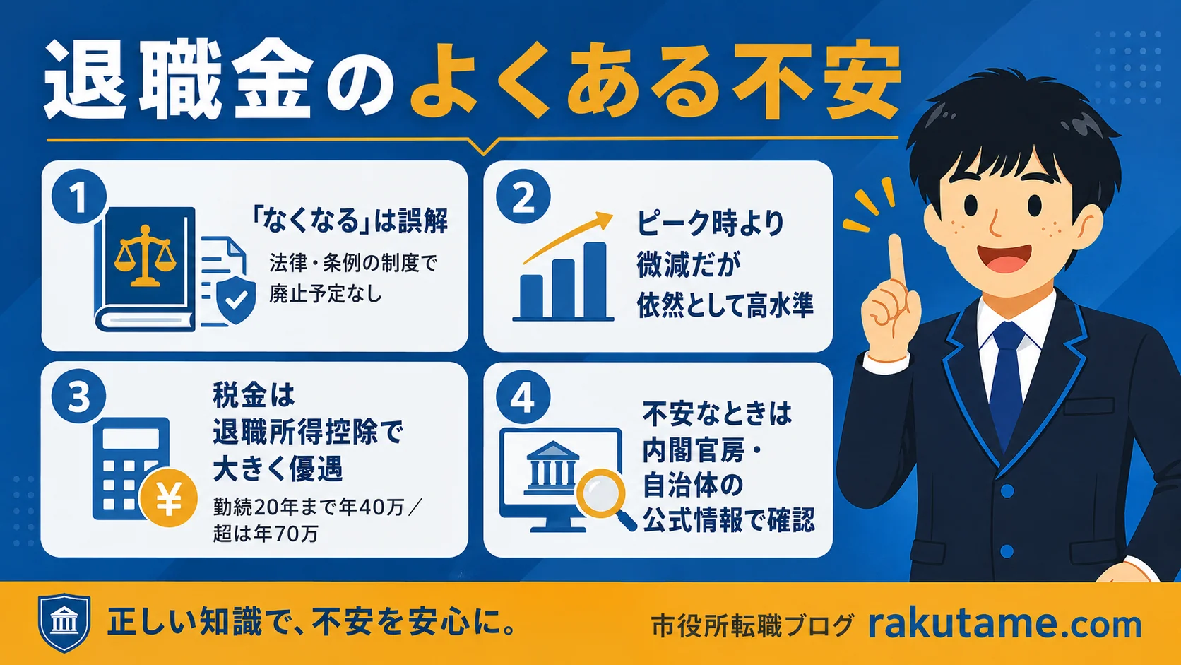 退職金のよくある不安(公務員 退職金/公務員 退職金 相場・いくら)