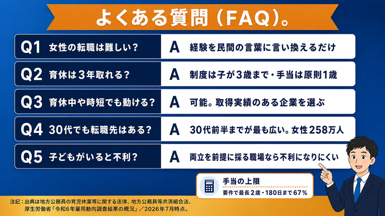 よくある質問（公務員 から転職 女性）
