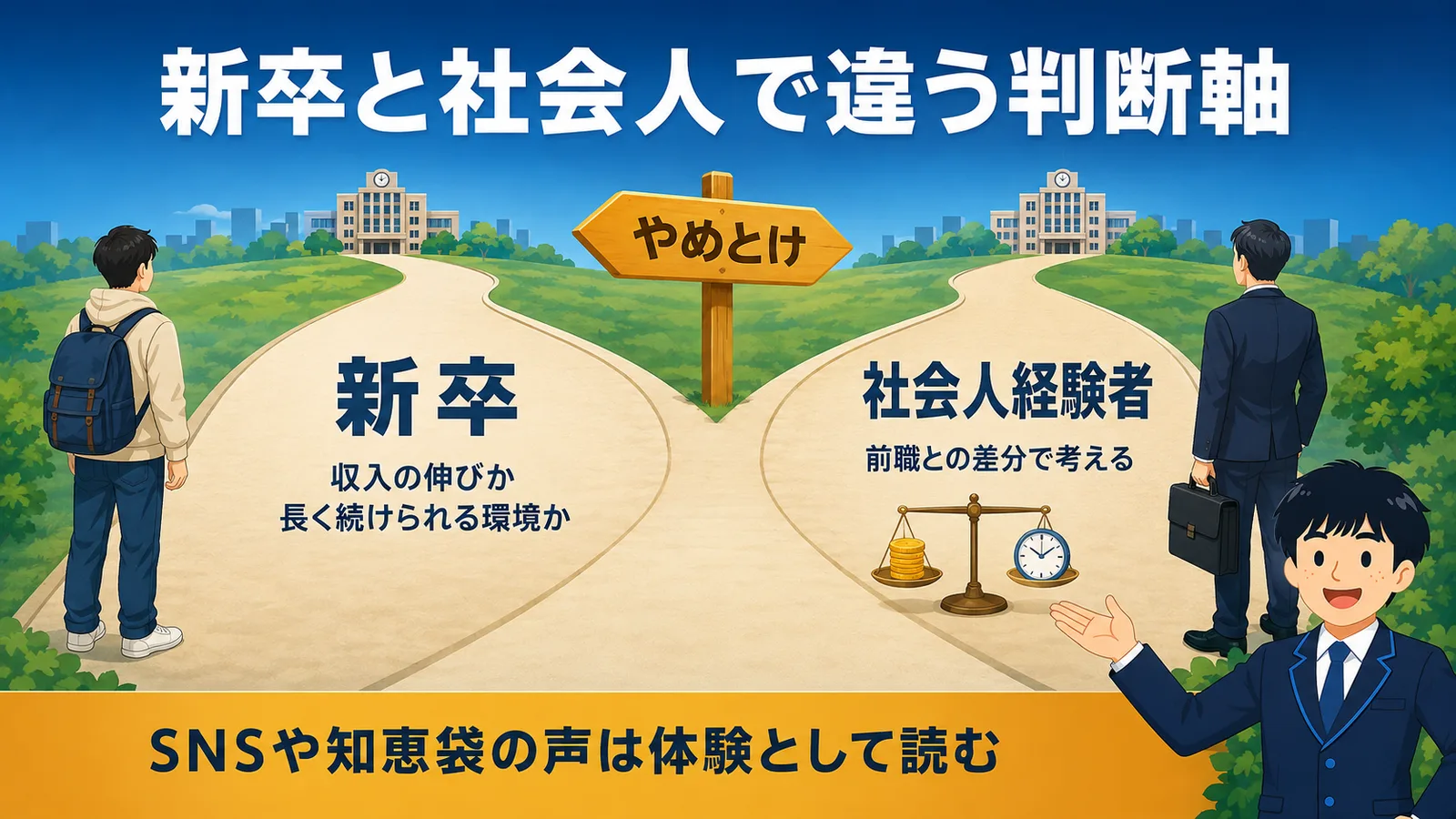 新卒と社会人で違う判断軸｜公務員 やめとけ