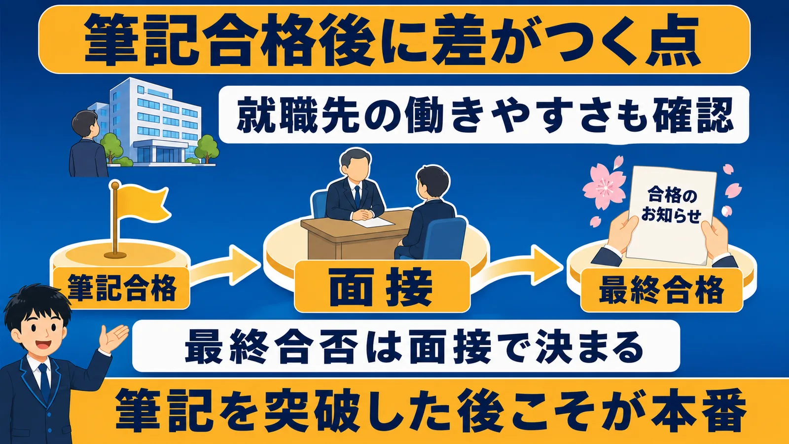 筆記合格後に差がつく面接と就職先選び（市役所 勉強時間 教養）