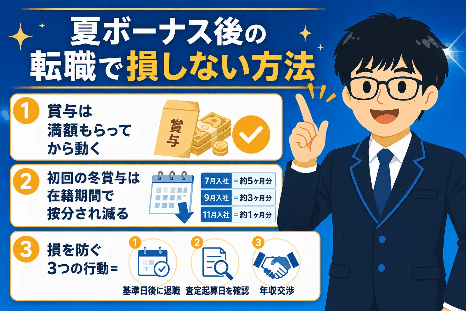 夏ボーナス後の転職で損しない方法(公務員 ボーナス)