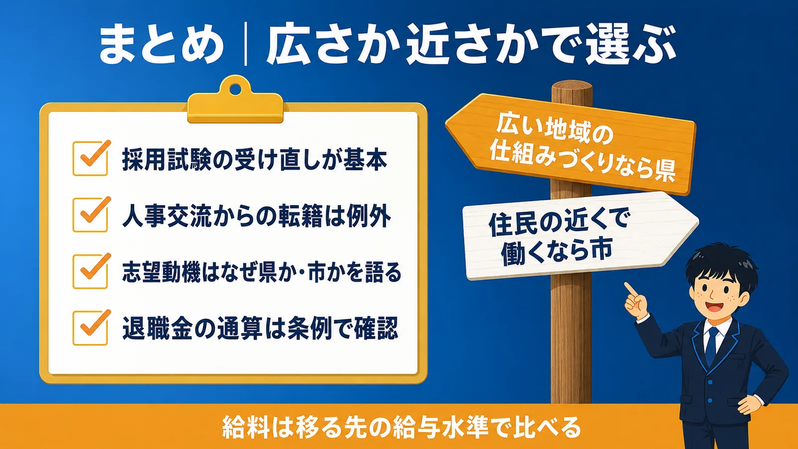 まとめ|広さか近さかで選ぶ|市役所から県庁への転職