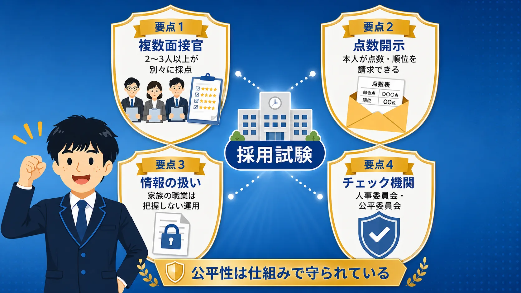 採用試験の公平性を守る仕組み(市役所 コネ 採用/縁故採用・コネ採用 ある)