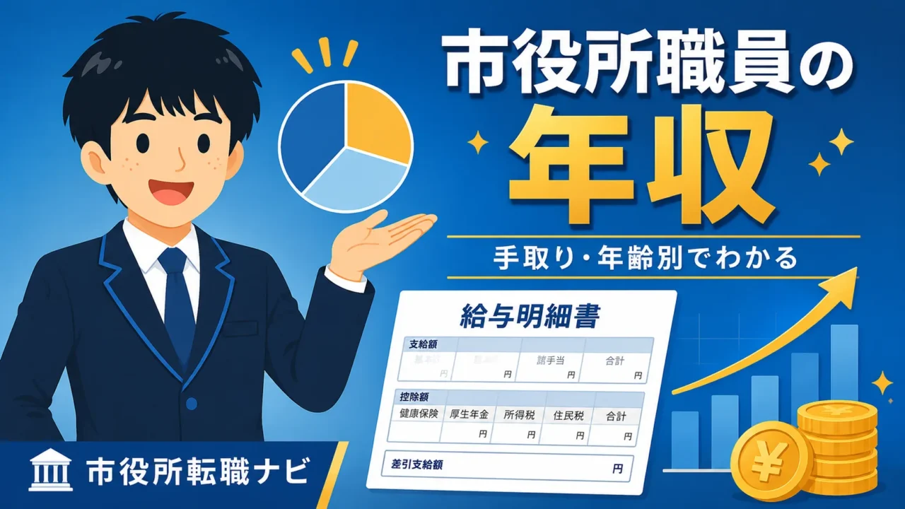 市役所職員の年収はいくら？手取りと年齢別を現役が解説