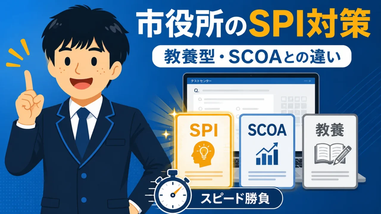 公務員のSPI対策｜市役所のSCOA・教養との違いを現役解説（公務員 SPI／市役所 SPI・SCOA・教養型との違い）