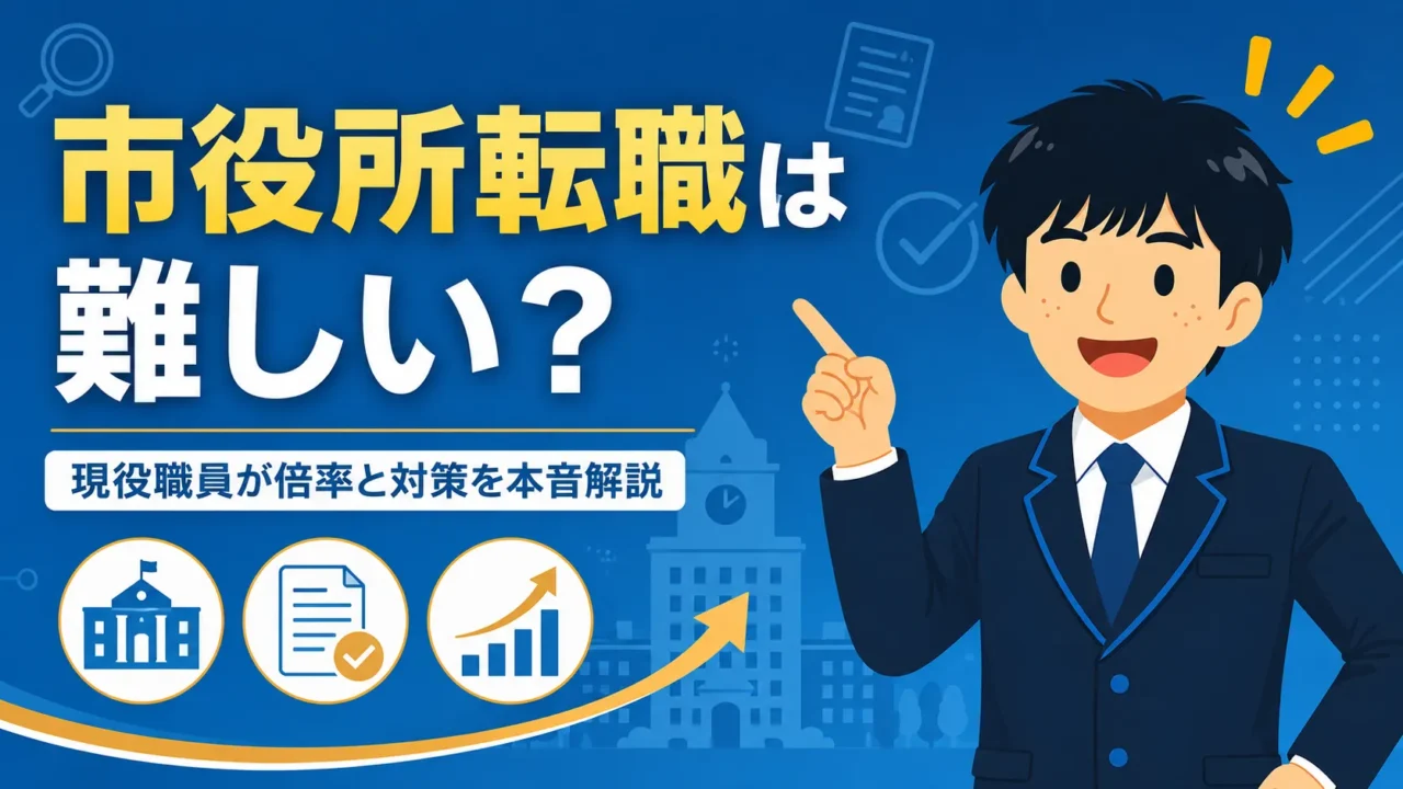 市役所転職は難しい？現役職員が倍率と対策を本音解説（市役所 転職 難しい）