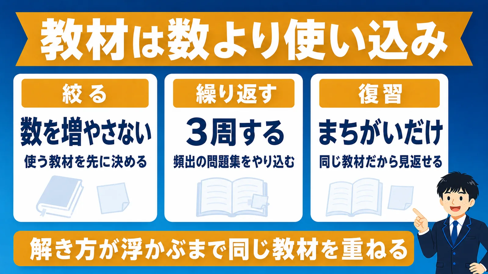 教材は数より使い込みという独学の方針（市役所から市役所 転職）